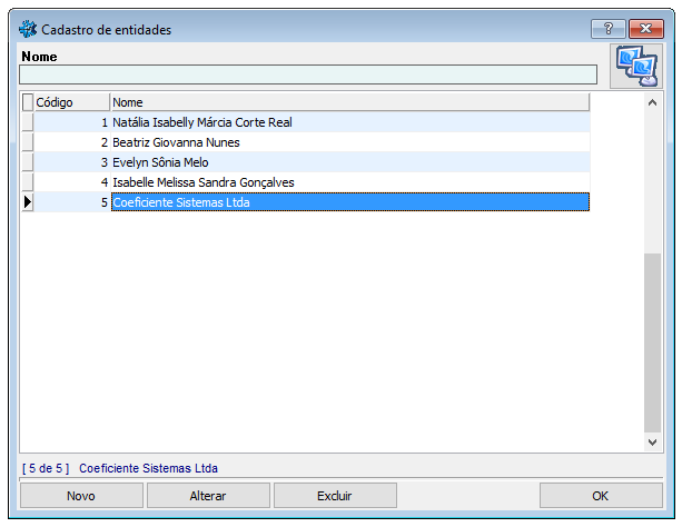 Cadastros > Entidade > Cliente